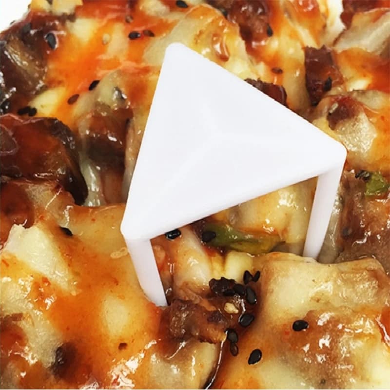 100Pcs Pizza Saver Stands Fixing Rack Pizza Holder Pizza Packing Tripod Plastic Tripod Stack - 2