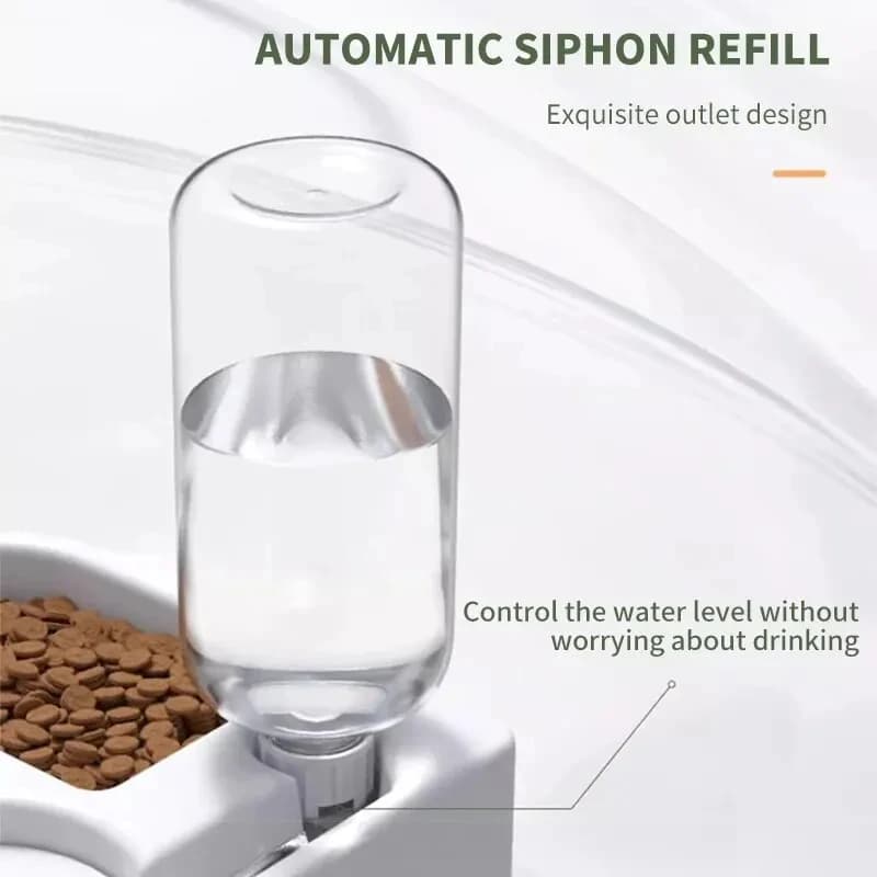 Automatic Drinking Love Pet Bowl Moisture-proof Cat Bowl Dog Basin Dual-use Multi-functional Drinking And Feeding - 3