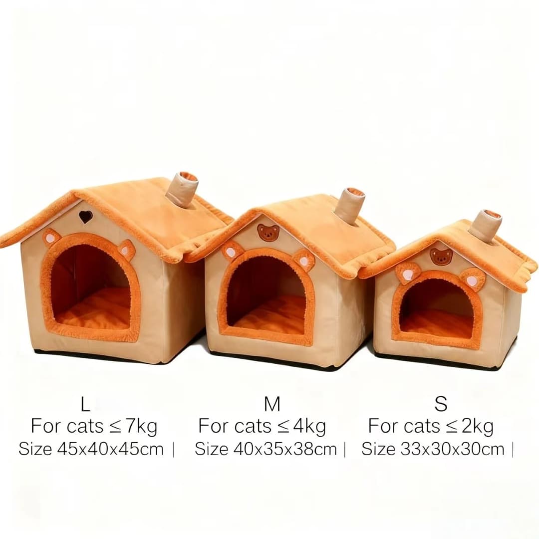 All Season Dog House Style Bed - Removable Washable Pet Bed for Small Dogs Teddy Winter Warm Cat Dog House - 6