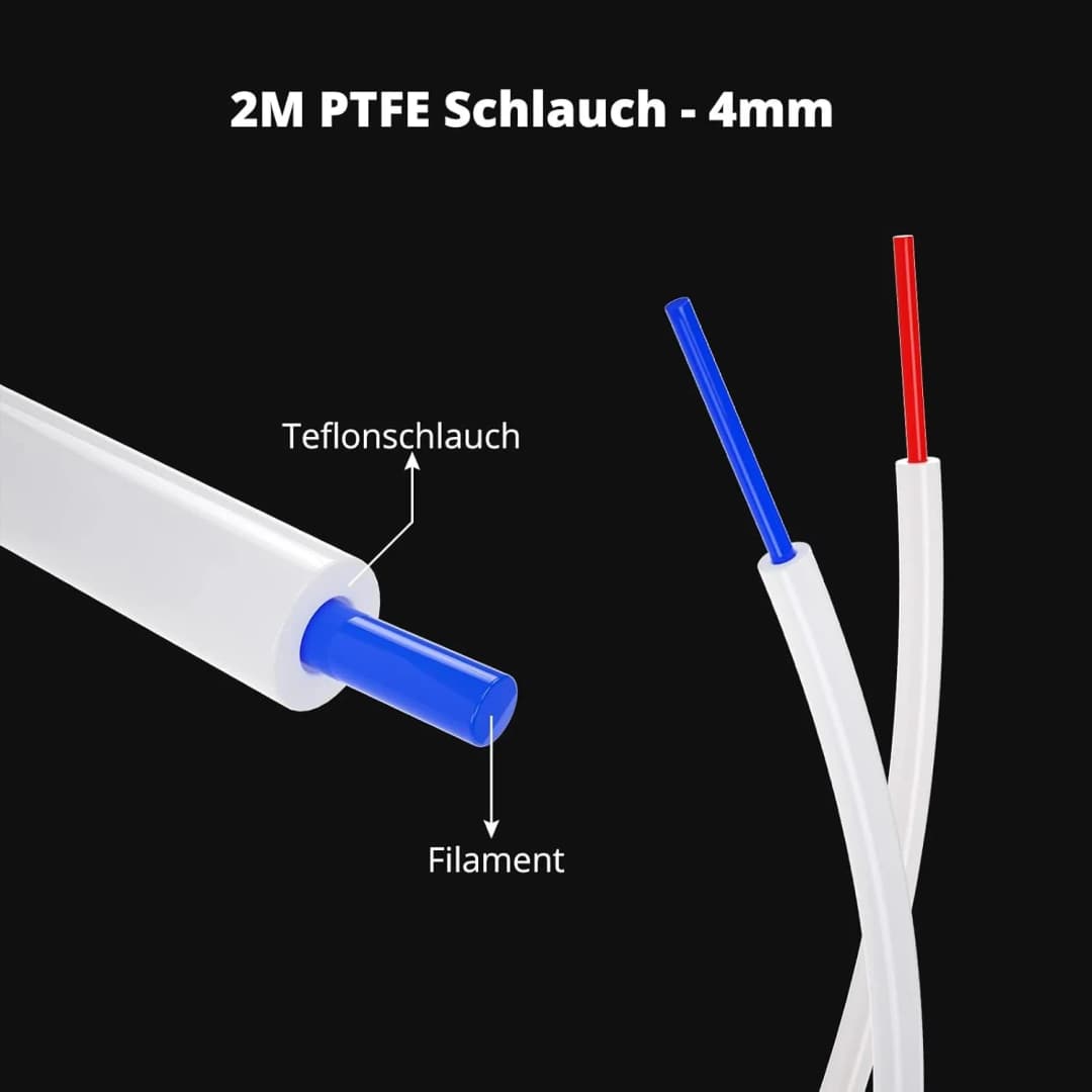 Creality 1M 2M 3D Printer PTFE Tube Bowden Tubing Upgrades with 8x PC4-M6/PC4-M10 3D Printer Bowden Tube  for 1.75mm Filament - 3