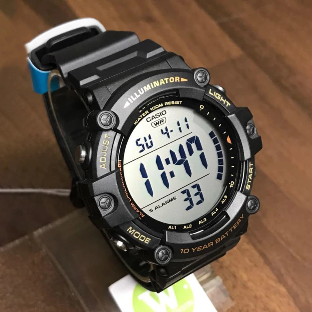 Casio Men's Large Dial Multi-Function Electronic Watch Simple Clear Display AE-1500WHX-1A/3A - 3