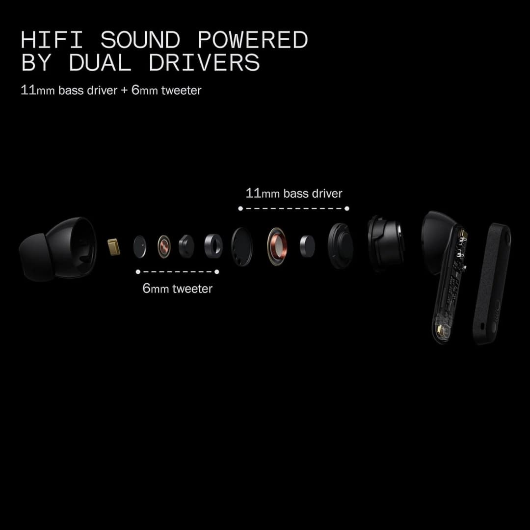 سماعات CMF by NOTHING Buds Pro 2 بلوتوث لاسلكية 50dB عزل ضوضاء هجين تحكم ذكي صوت عالي الدقة مقاومة للماء IP55 للاستخدام الخارجي - 5