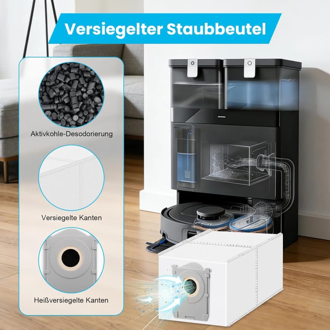 قطع غيار Ecovacs Deebot T30C / T30C OMNI / T30C GEN 2 / T30C OMNI GEN 2، فرشاة، مرشح، ممسحة، قماش، كيس غبار - 3