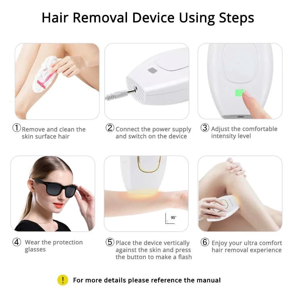 جهاز إزالة الشعر بالليزر الدائم المحترف IPL للاستخدام المنزلي للنساء والرجال - 6