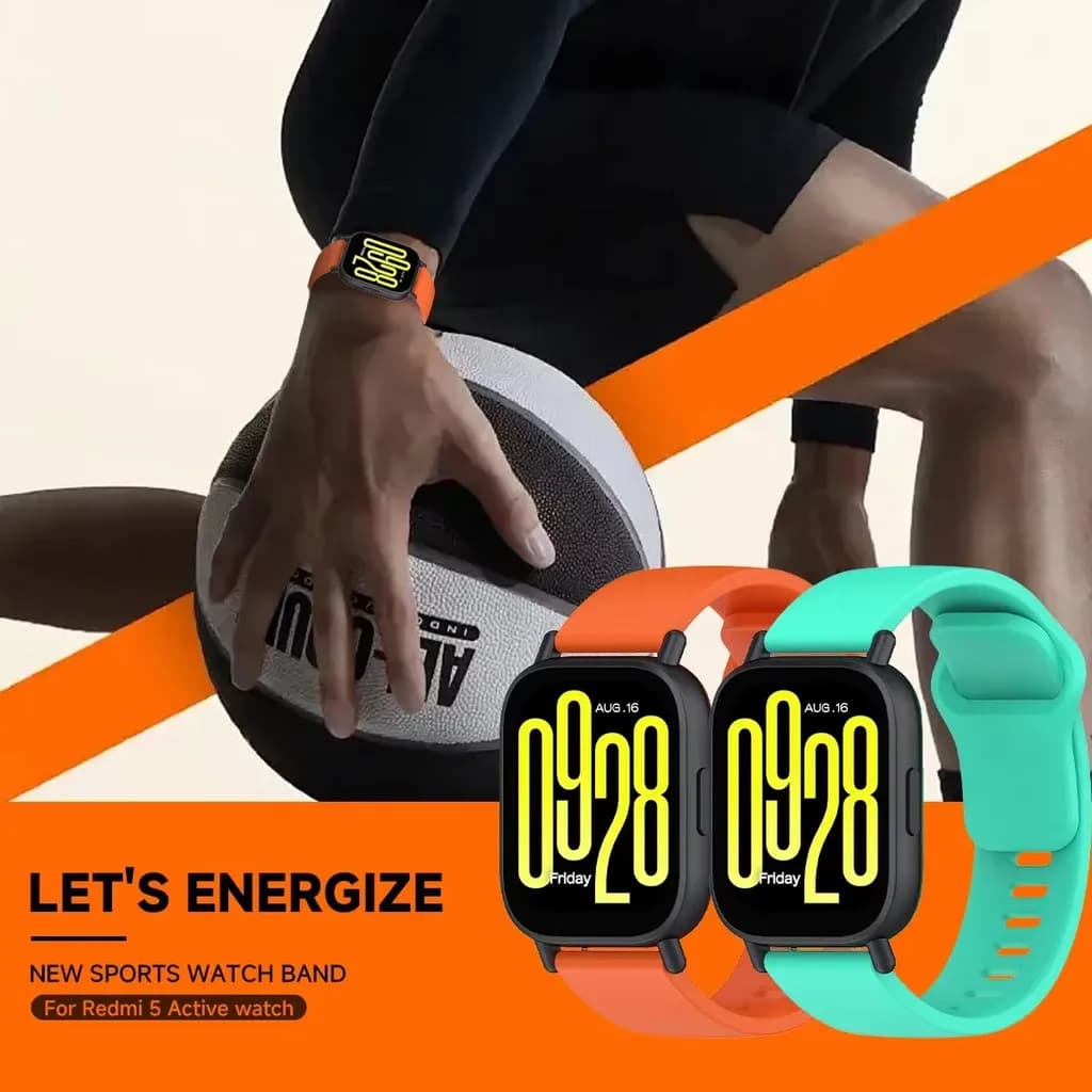 حزام وسوار من السيليكون لساعة Xiaomi Redmi Watch 5 Active إكسسوارات ساعة ذكية سوار رياضي لساعة Redmi Watch 5 Active/Lite - 5