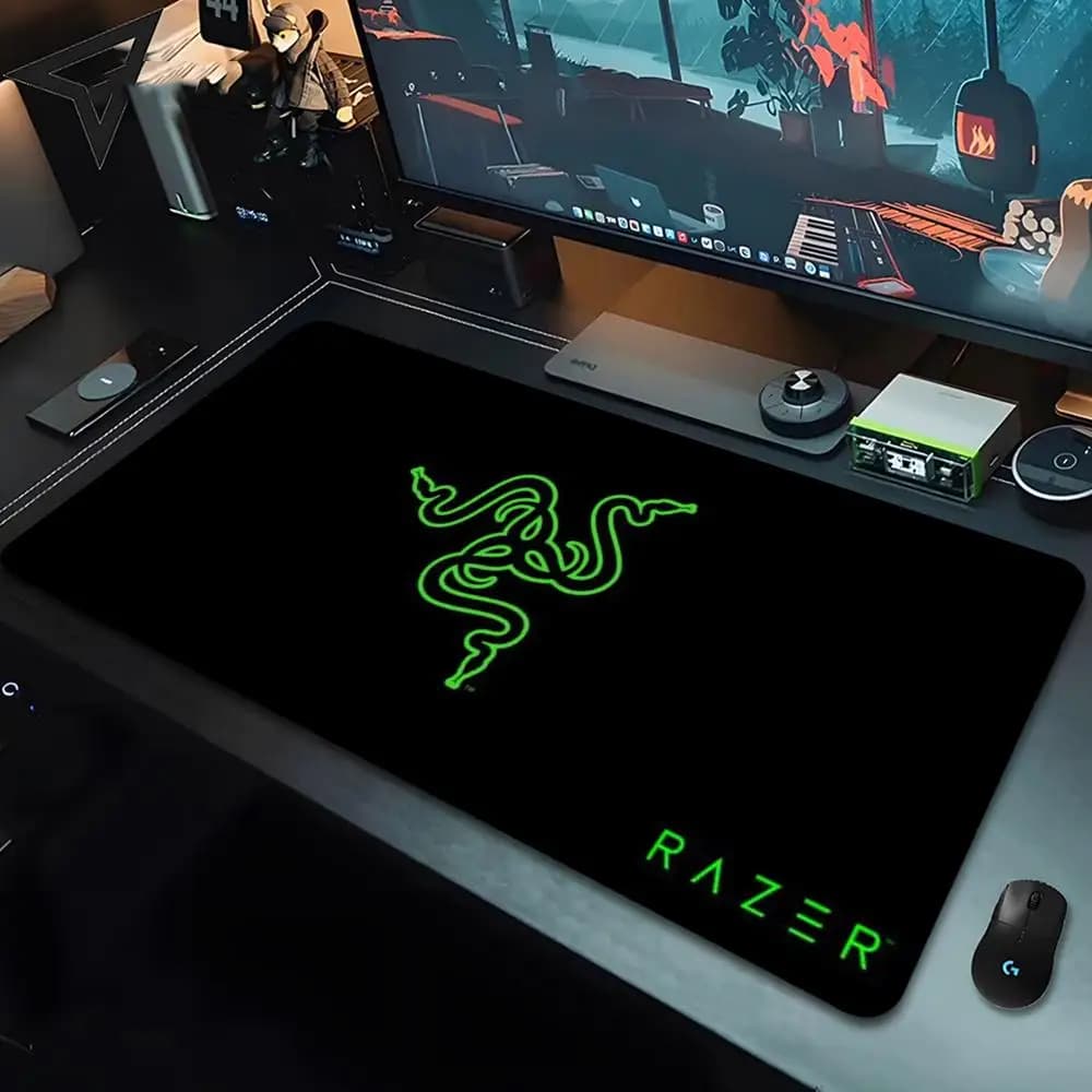 Razer Mouse Comics Pad 90x40 Cm Kawaii Desk Mat Xxl Pc Gamer Gaming Computer Offices Mousepad Keyboard - 3