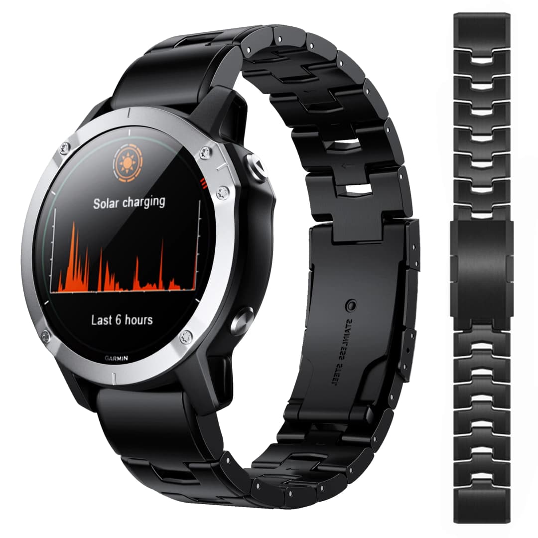 سوار ساعة Garmin من التيتانيوم 22mm و26mm مع حزام سريع التركيب لـ Fenix 7X و7 و6X Pro و5X Plus وInstinct وEpix - 3