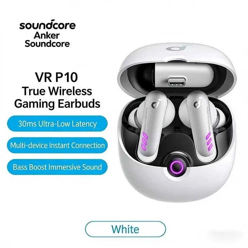 أنكر ساوندكور VR P10 سماعات بلوتوث لاسلكية منخفضة الكمون لسويتش الألعاب والرياضات الإلكترونية سماعات رأس للألعاب - 6