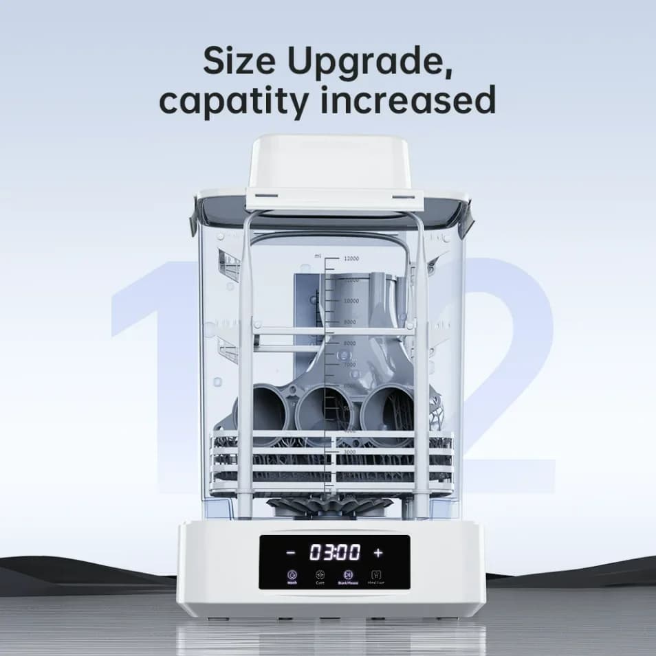 ANYCUBIC Wash&Cure 3 بلس حجم تنظيف كبير لطابعة LCD SLA ثلاثية الأبعاد 2 في 1 آلة تنظيف وتصلب لطابعة Photon M5s X 6ks - 2