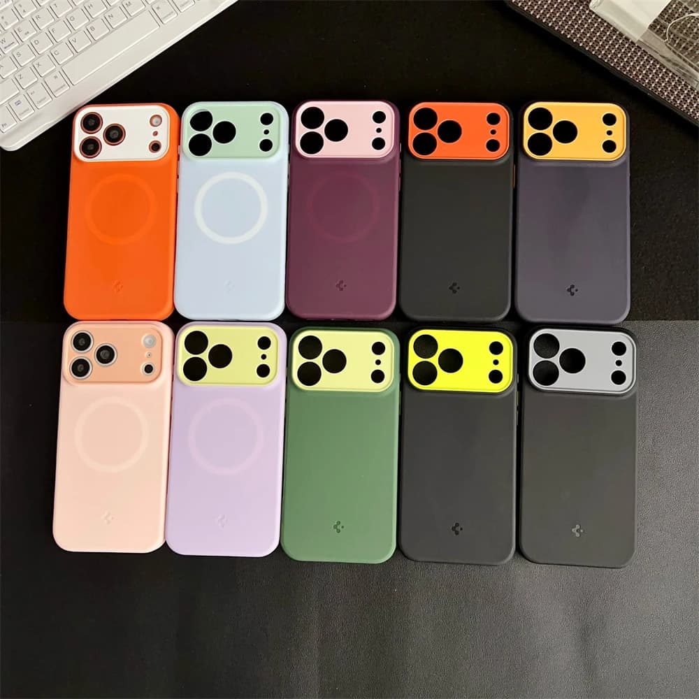 غطاء سيليكون سائل مغناطيسي مخفي من Spigen MagFit لهواتف آيفون 17 برو ماكس إير مع شحن لاسلكي لماج سيف وحماية من الصدمات