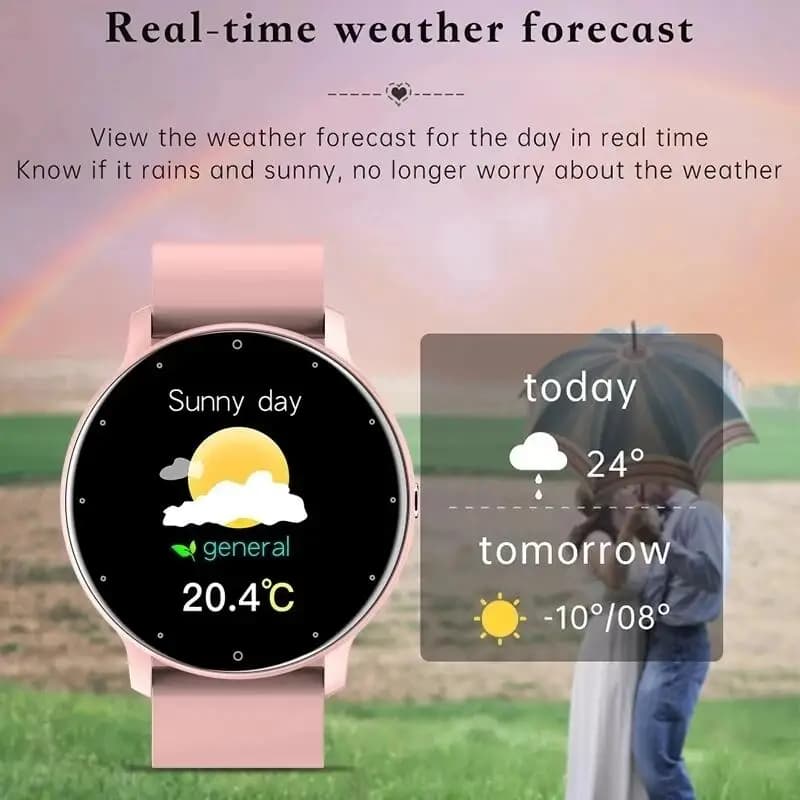 LIGE Women Smart Band Watch Real-time Weather Forecast Activity Tracker Watches Heart Rate Monitor Sports Ladies Smart Watch Men - 6