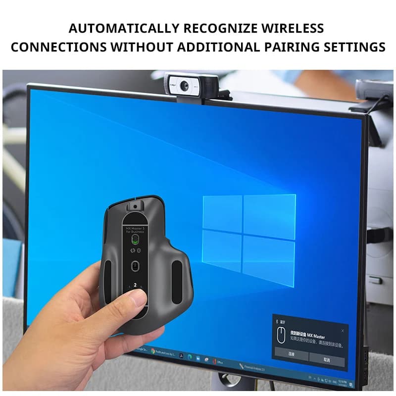 ماوس لاسلكي Logitech MX Master 3S للأعمال، تصميم مريح، دقة 8K DPI، أداء عالي وبطارية طويلة الأمد، لأجهزة الكمبيوتر المحمولة - 6