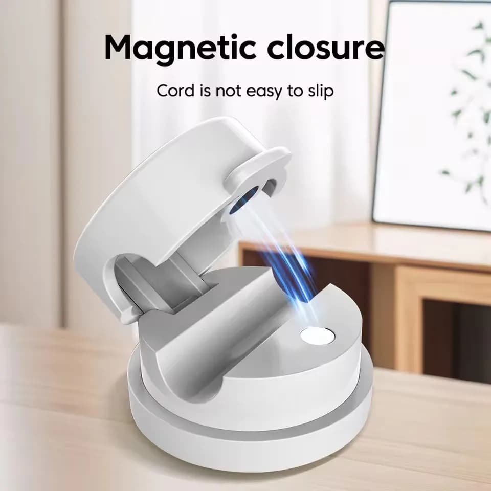 360 Rotation Magnetic Cable Clip Cable Organizer Holder Adhesive Wire Keeper Management USB Charging Line Winder For Home Office - 6