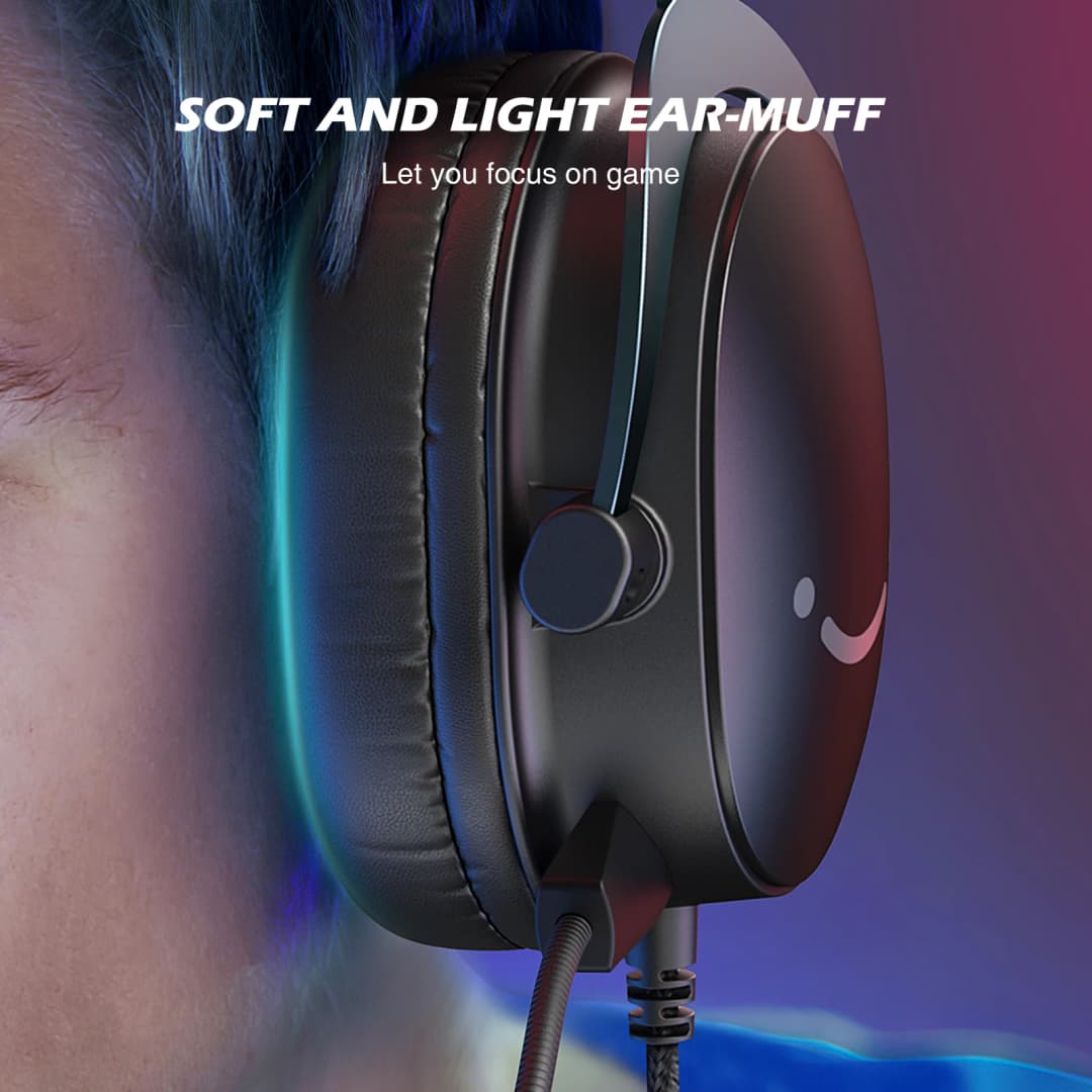 FIFINE Headset,3.5 mm jack&USB Headphone with 7.1 Surround Sound/volum control/Mute switch for PC/MAC/PS4/PS5 Mixer-H9 - 5