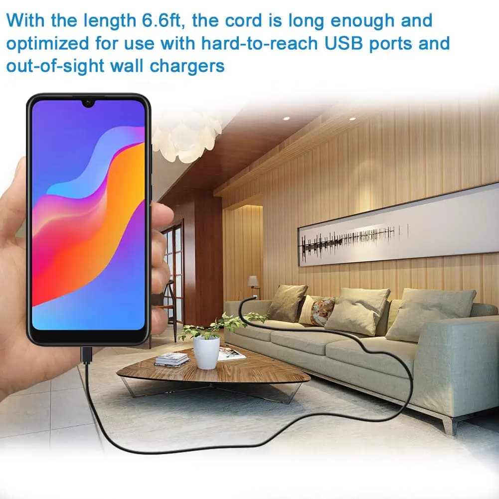 كابل شحن عالي السرعة مايكرو USB لأندرويد، لسامسونج جالاكسي S7 إيدج وS6 وS5 ونوت 5 وموتو وLG وHTC، خط بيانات لفأرة لوجيتك - 5