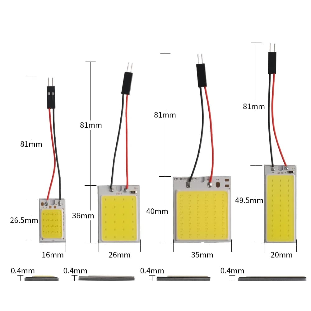 لمبة إشارة LED T10 COB W5W، مصابيح زينة 31 ملم و36 ملم و39 ملم و41/42 ملم، إضاءة داخلية للسيارة، مصابيح قراءة، مصباح لوحة الترخيص، أبيض 12V