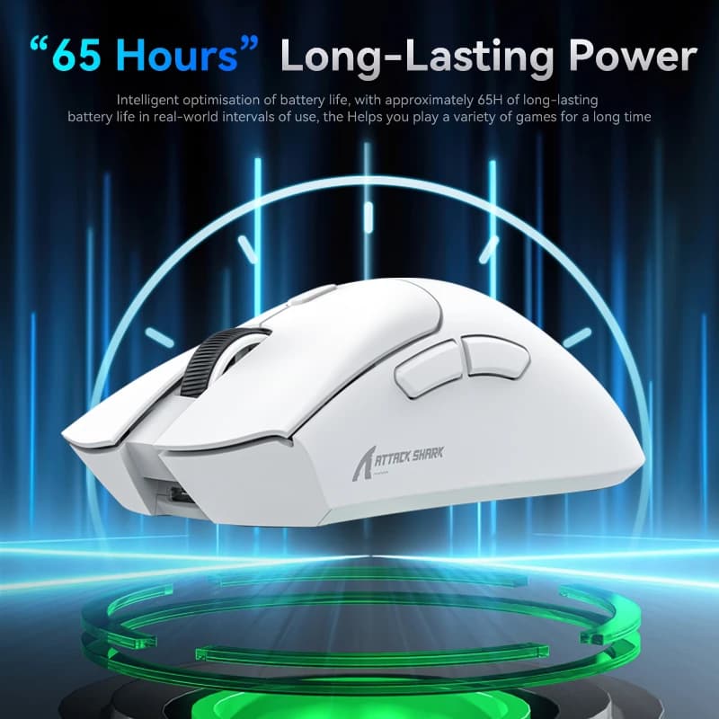 ماوس أتاك شارب R1 سوبرلايت، بلوتوث 2.4G لاسلكي، مستشعر PixArt PAW3311، 6 DPI قابل للتعديل، لألعاب المكتب - 5