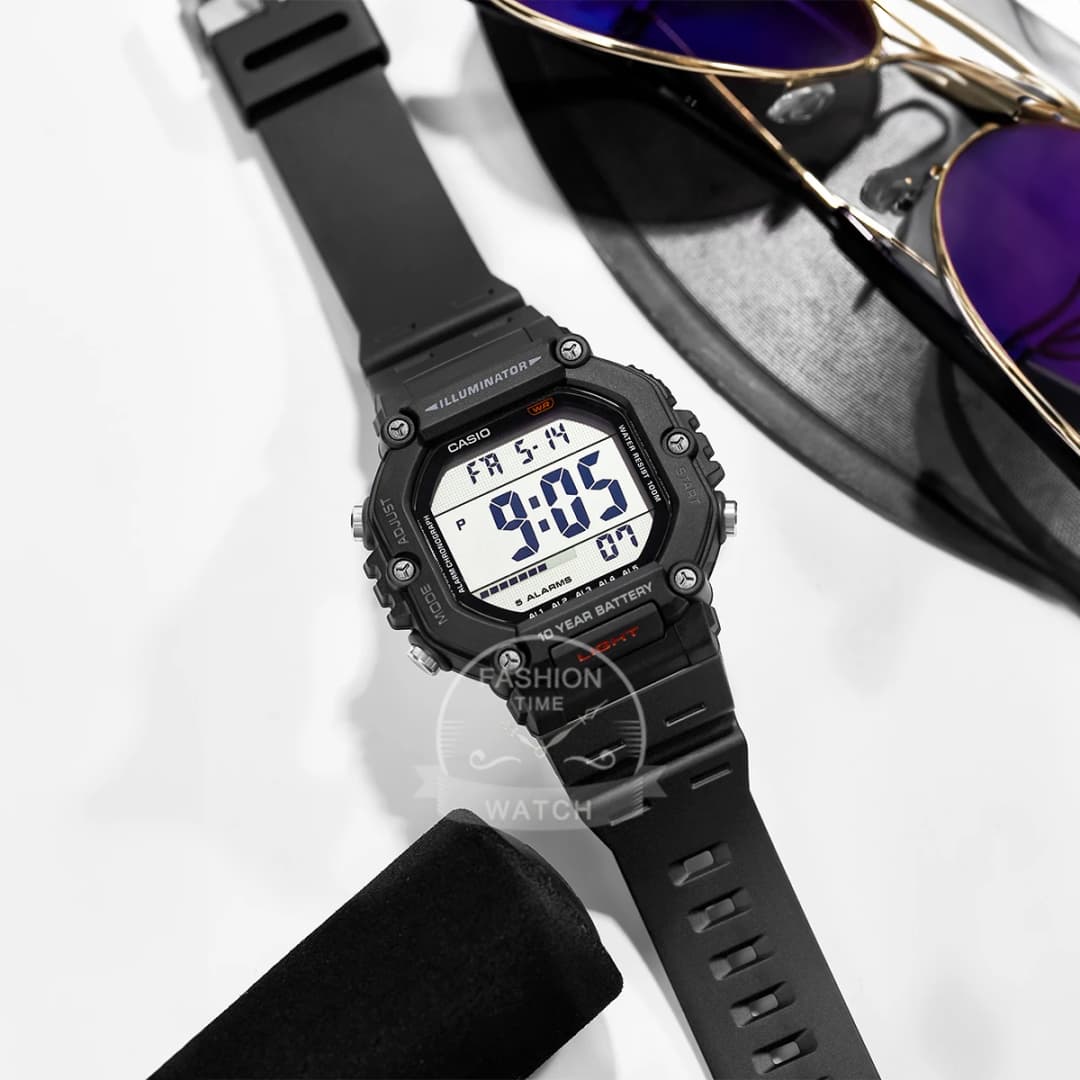 Casio Men's Sport Watch Versatile Fashion Digital Display Water Resistant Strap Timepiece AE-1600H- - 3