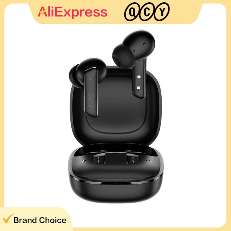 سماعات أذن لاسلكية QCY HT05 Melobuds مع تقنية إلغاء الضوضاء ANC، 40dB، وضع متعدد، 6 ميكروفونات، مكالمات معززة بالذكاء الاصطناعي، بلوتوث 5.2، شفافية 30 ساعة