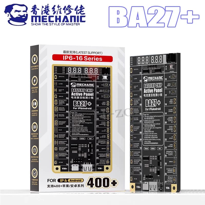 MECHANIC BA27 Battery Activation Detection Board Battery Fast Charge For Xiaomi iPhone 6-16 Pro Max Android One-click Activation