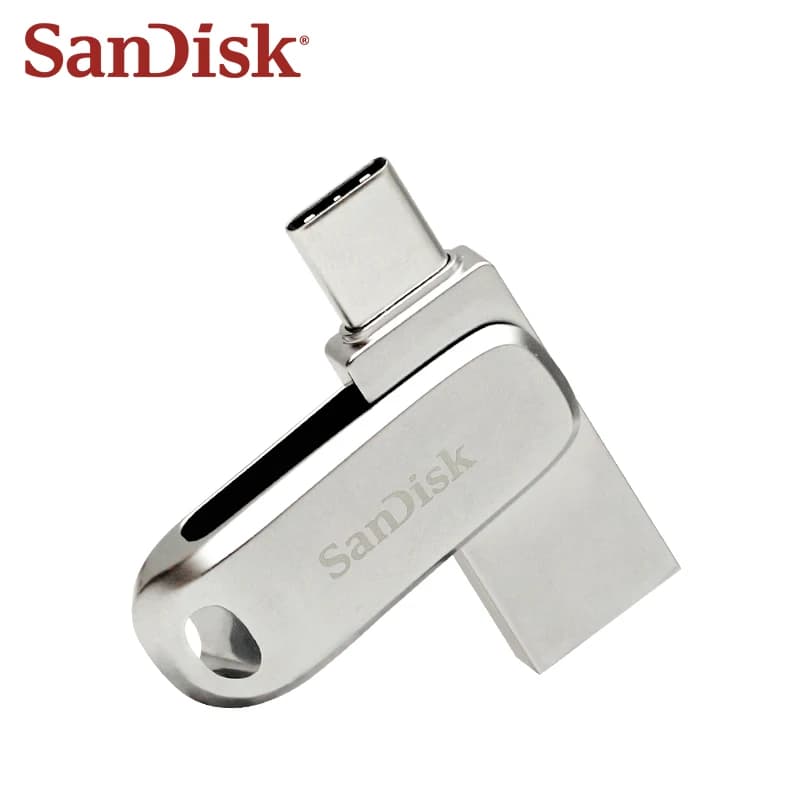 SanDisk Ultra Dual Drive USB Type-C فلاش درايف لأيفون 15 OTG USB 3.2 قلم درايف 32 جيجابايت 64 جيجابايت 128 جيجابايت 256 جيجابايت 512 جيجابايت 1 تيرابايت قرص U معدني