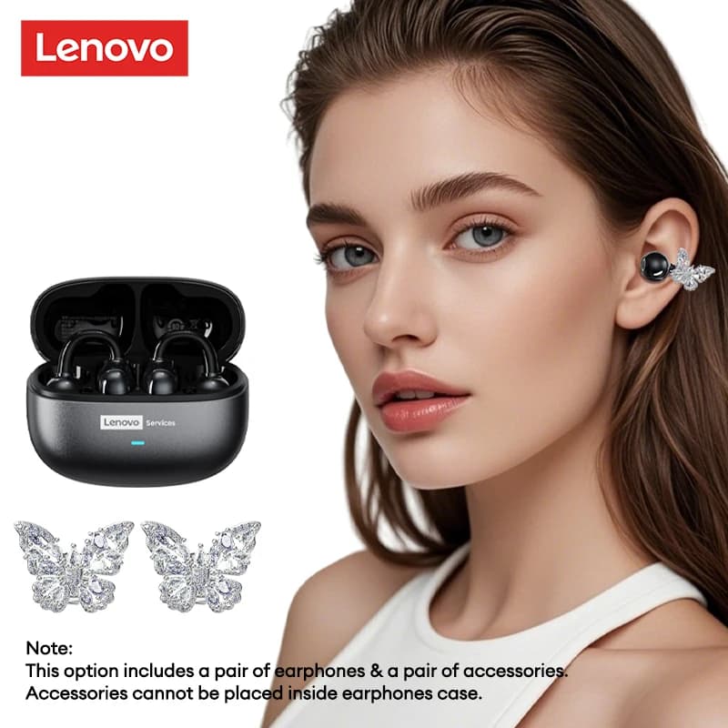 اختيار سماعات أذن Lenovo LE302 OWS مشبك أذن سماعات أذن لاسلكية منخفضة الكمون مكالمة HD سماعات بلوتوث موسيقى HiFi رياضية عصرية - 6