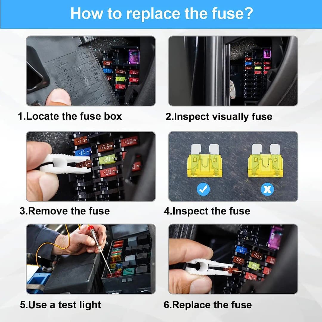 180Pcs Car Fuses Assorted Kit, 60 Mini Blade Car Fuse +60 Standard Fuse Automotive +60 Micro Fuse + Fuse Puller - 4