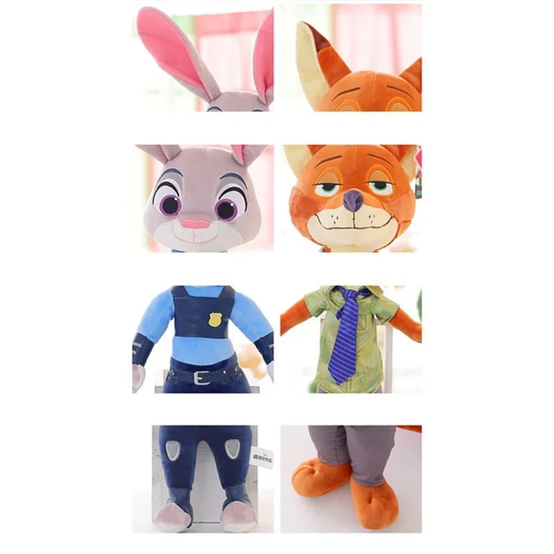 HOT！HOTSALE Cartoon Anime Movie Zootopia Plush Toy Fox Nick Wilde Rabbit Judy Hopps Doll Soft Stuffed Animals Xmas Gifts - 6