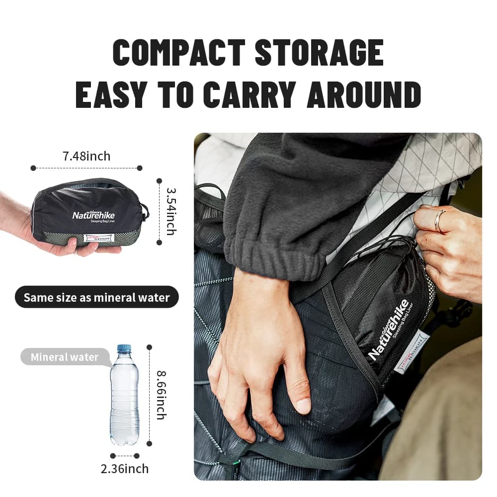 Naturehike Sleeping Bag Liner Ultralight High Elastic Sleeping Bag Liner Outdoor Camping Travel Hotel Sleeping Bag Liner - 3