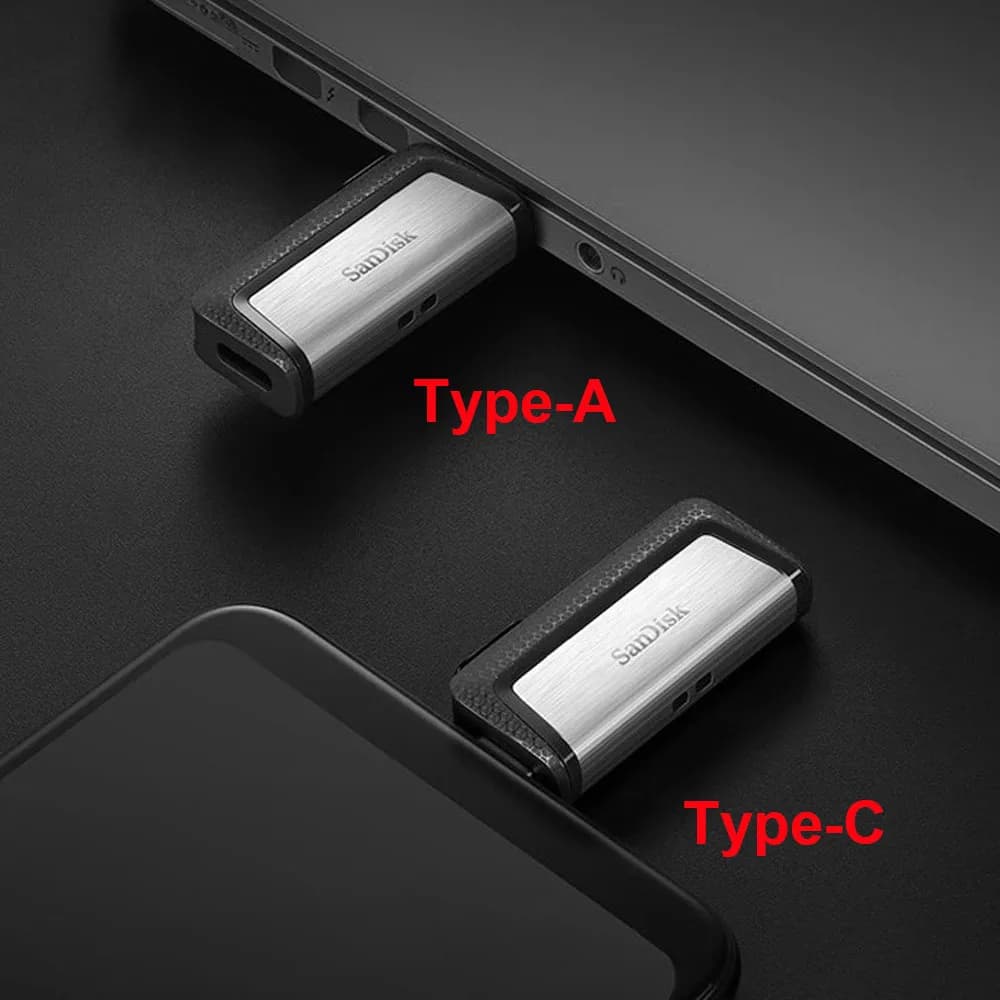SanDisk SDDDC2 Ultra Dual Drive USB Type-C 64G 128G 256GB OTG USB3.1 performance of up to 150MB/s Dual USB Type-C and USB Type-A - 4