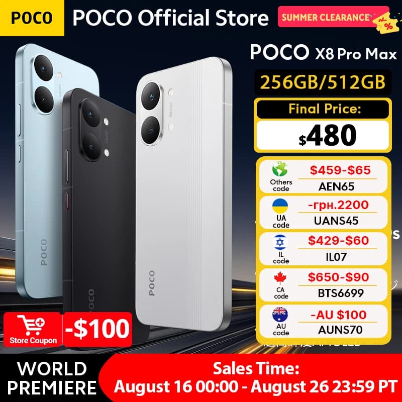 【العرض الأول عالمياً】هاتف POCO X8 Pro Max إصدار عالمي معالج Dimensity 9500s قريباً حدث الإطلاق في 17 مارس الساعة 05:00 بتوقيت المحيط الهادئ