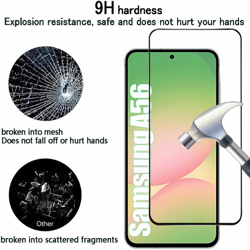 2/4PCS Cristal Templado For Samsung Galaxy A56 A55 A54 A53 Tempered Glass For Samsung A17 A27 A37 A57 A36 A26 A16 Screen Protector Samsung S26 S25 S24 Ultra Phone Protective Film - 2