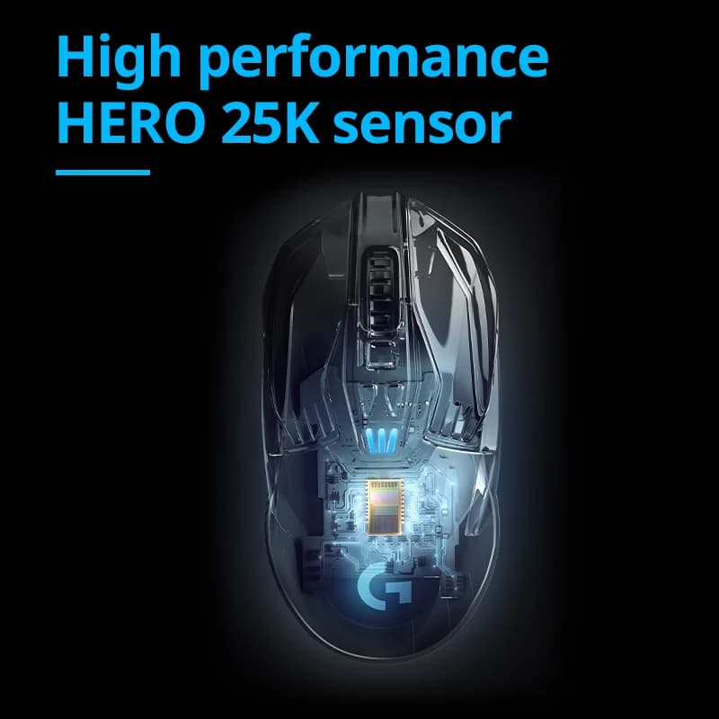 ماوس الألعاب اللاسلكي Logitech G903 LIGHT SPEED بمستشعر Hero 25K متوافق مع PowerPlay وإضاءة Lightsync RGB ودقة 25600 DPI - 2