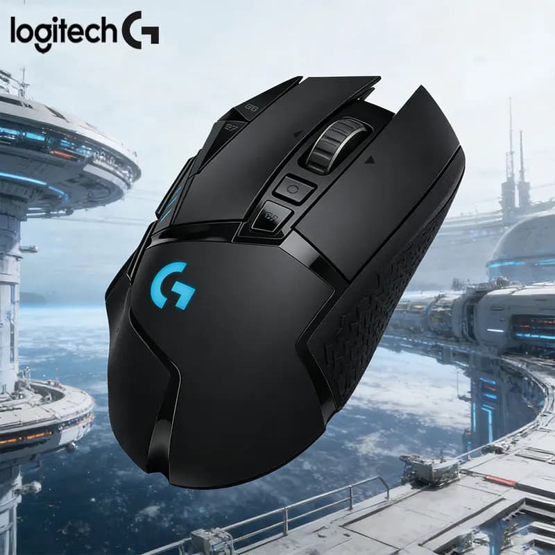 ماوس الألعاب اللاسلكي الخفيف لوجيتك G502/G502HERO، إضاءة خلفية RGB للرياضات الإلكترونية، بطارية طويلة الأمد، لسطح المكتب واللاب توب