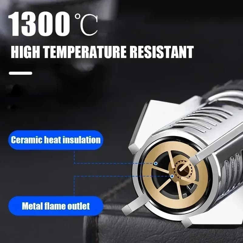 Planet Lightsaber Butane Gas Lighter 360° Use Metal Outdoor Windproof Turbine Torch Jet Lighter Gun BBQ Welding Cigar Tool - 4