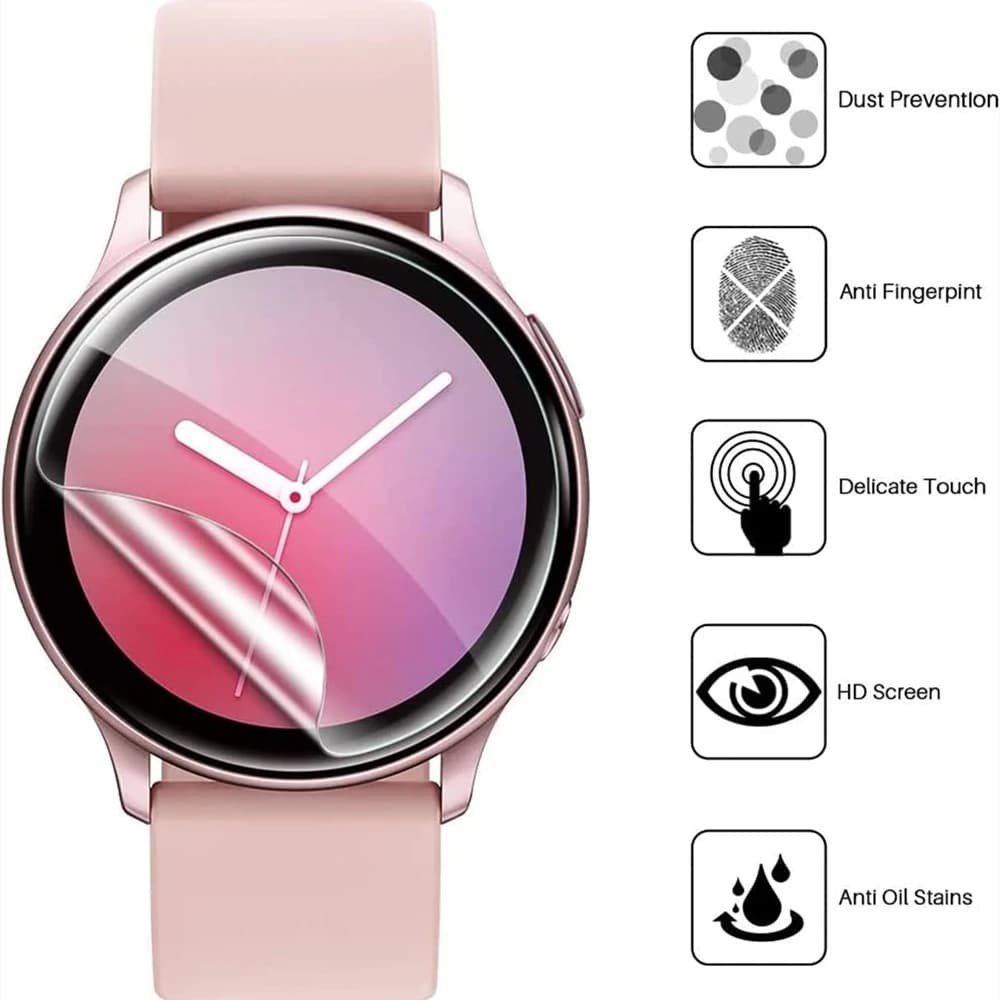5 قطع واقي شاشة هيدروجيل بأحجام مختلفة 22-32 مم لساعات Samsung Fossil الدائرية - 5