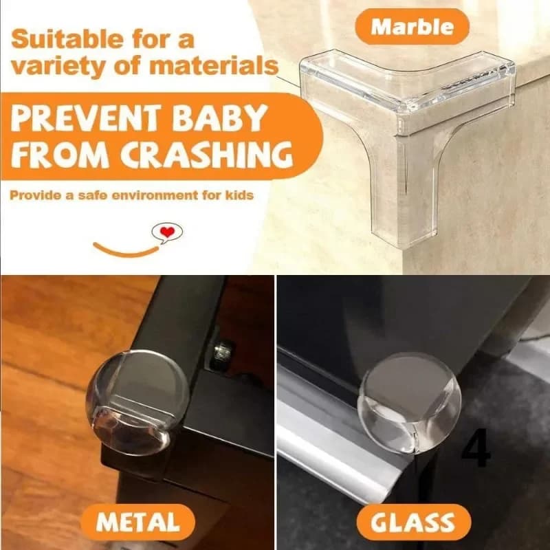 Baby Safety Silicone Kids Proofing Edge Protector Soft Transparent Children Anti Collision Table Corner Edge Protection Cover - 4