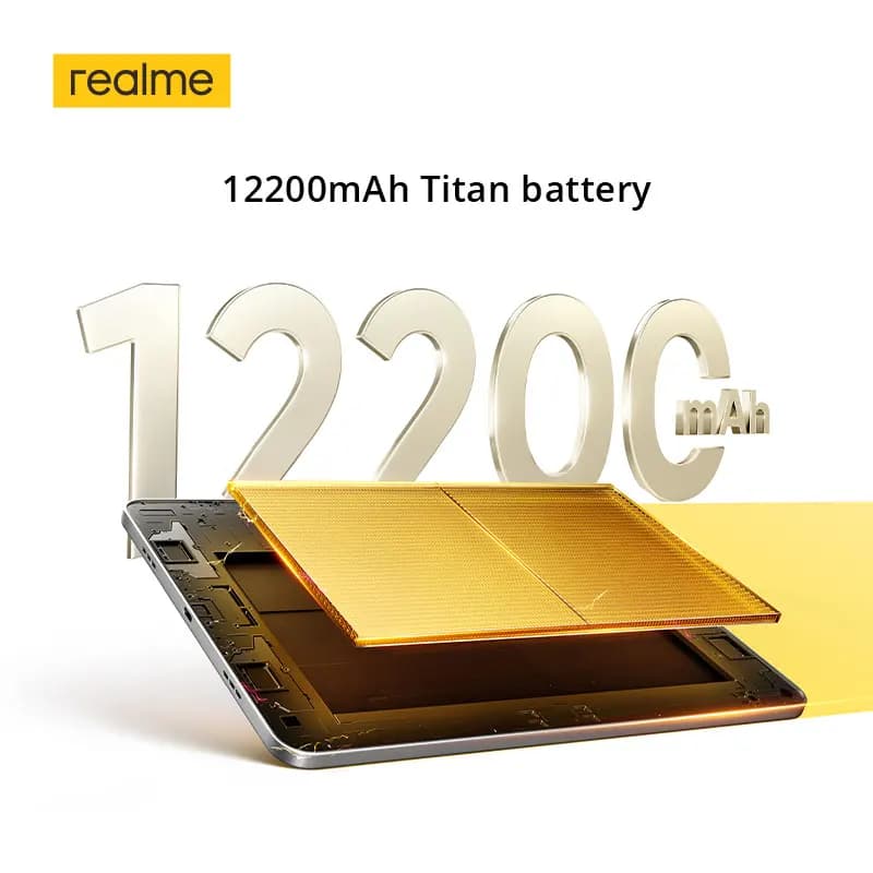 جهاز لوحي جديد ريل مي باد 3، 5G، 256 جيجابايت، شاشة LCD مقاس 11.61 بوصة، 120 هرتز، شريحة Dimensity 7300-Max، بطارية 12200 مللي أمبير، شحن 45 واط، عرض كتاب 2.8K - 3