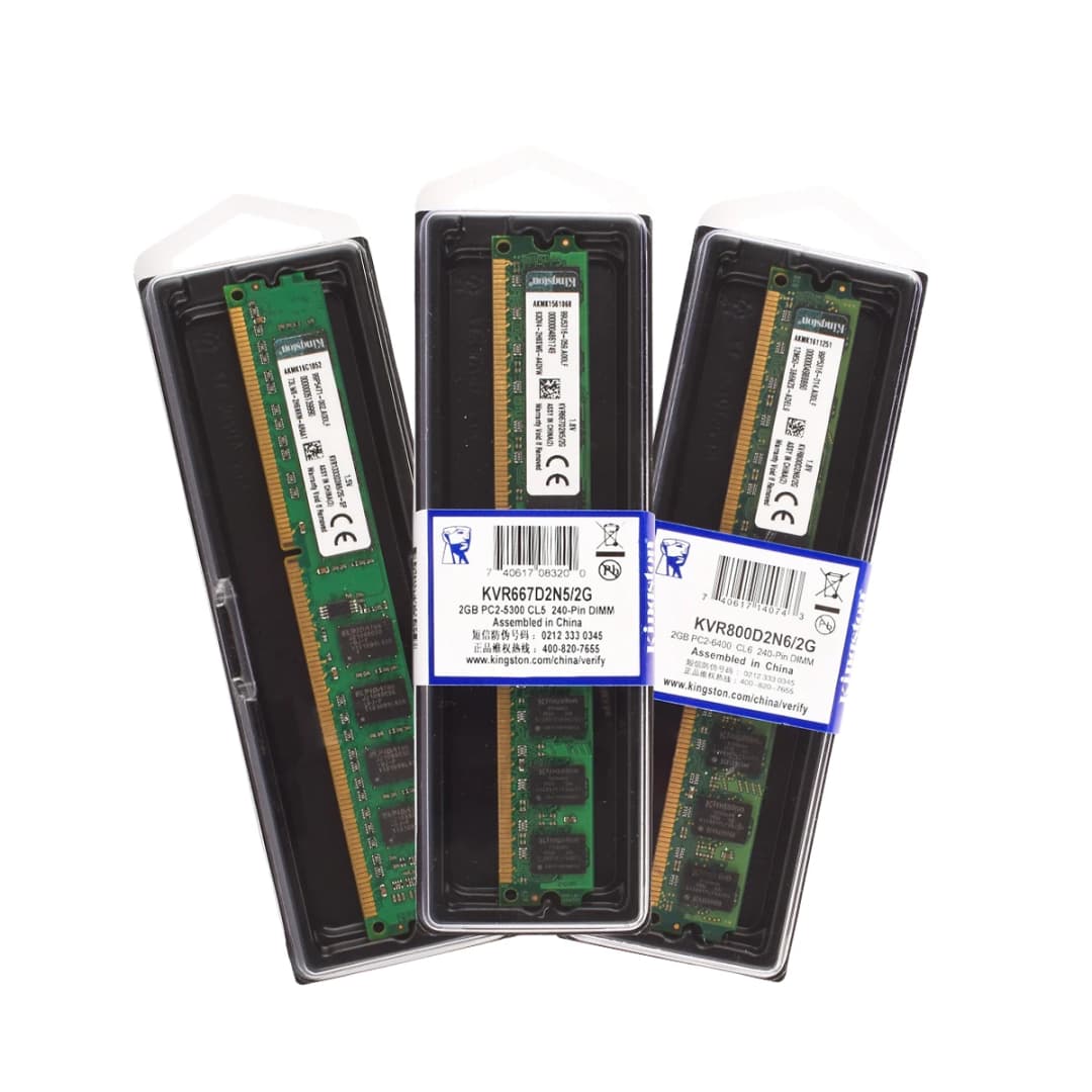 كينجستون ميموريا رام DDR2 2 جيجابايت 800 ميجاهرتز 667 ميجاهرتز DDR3 2 جيجابايت 1333 ميجاهرتز PC2-5300 PC2-6400 PC3-10600 ذاكرة سطح المكتب موديل - 6