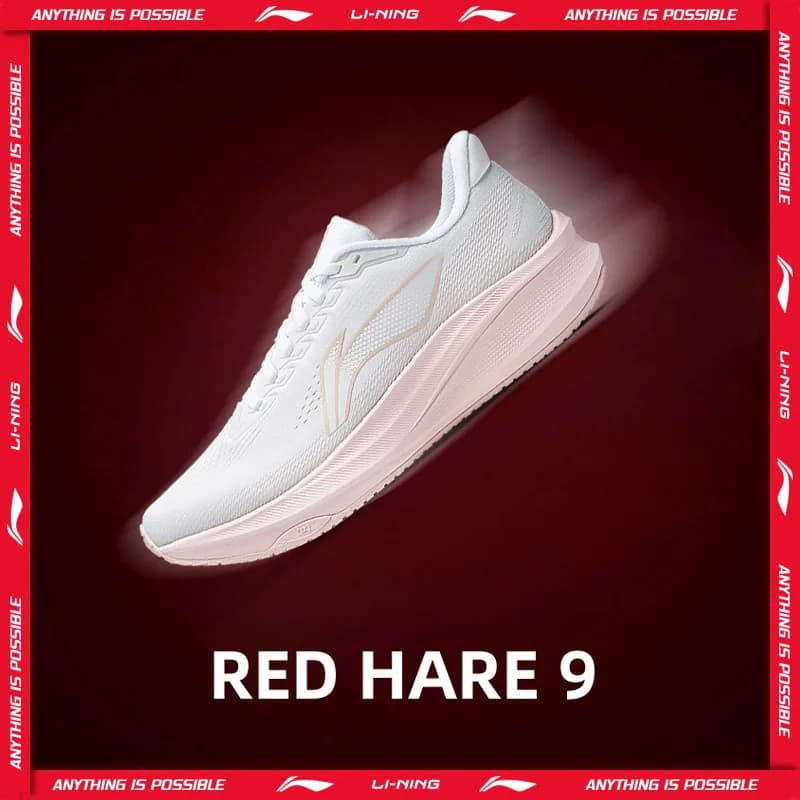 أحذية ركض لي ننج RED HARE 9 للنساء سباق فوم خفيف جداً قابل للتنفس ثابتة مقاومة للانزلاق أحذية تدريب ARPW004