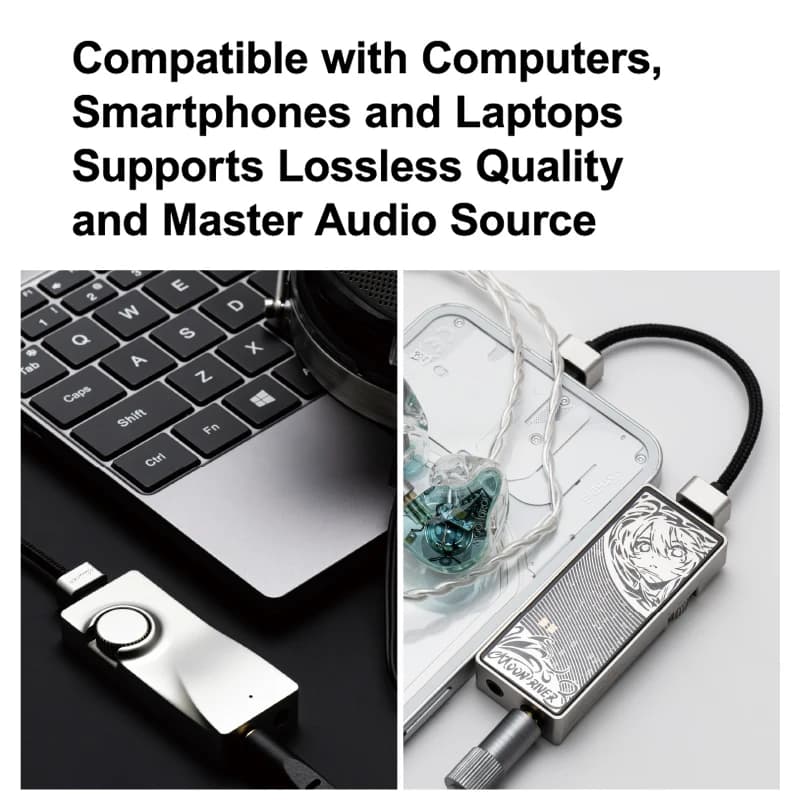 Moondrop Moonriver 3 Portable DAC/AMP Dual CS43198 32Bit/384kHz DSD256 PD Charging HiFi Headphone Amplifier Type-C 3.5mm+4.4mm - 4
