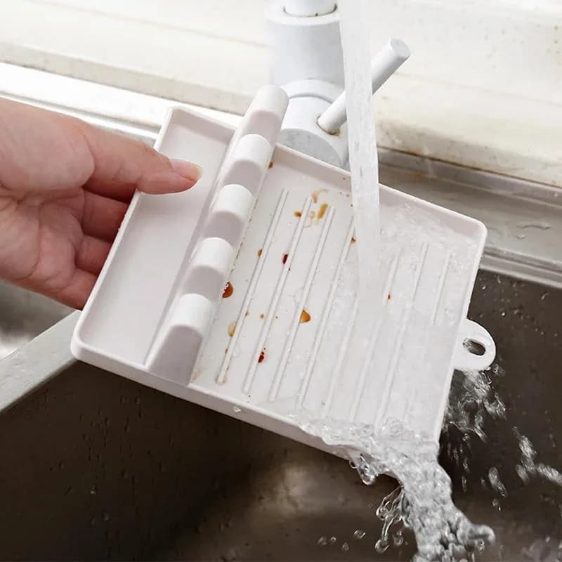 1pc Kitchen Spoon Holders Fork Spatula Rack Shelf Organizer Plastic Spoon Rest Chopsticks Holder Non-slip Spoons Pad Kitchen Ute - 6