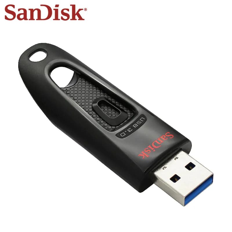 Black PenDrive CZ48 SanDisk 100% Original USB 3.0 Flash Drive Flash Memory Stick 16GB 32GB 64GB 128GB 256GB 512GB Max 130Mb/s - 3