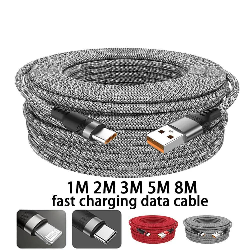 كابل شحن سريع USB Type C لـ iPhone وType C وXiaomi وHuawei وOnePlus وSamsung وأندرويد وMicro USB وكاميرا