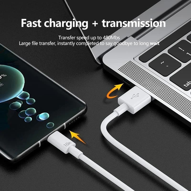 3 قطعة 100 واط 6A كابل شاحن فائق السرعة سريع USB نوع C شحن سلك البيانات شاحن سريع Cabletype c شاحن شحن سريع - 3