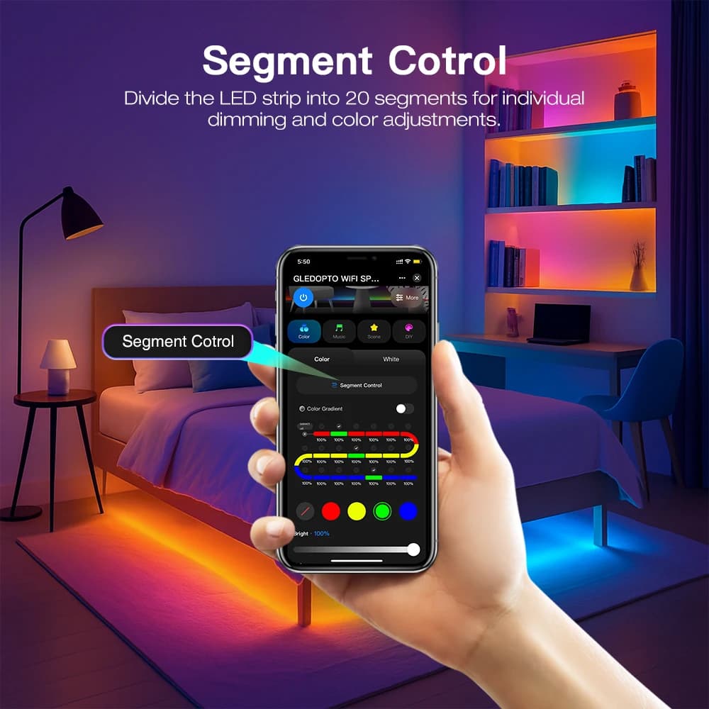 وحدة تحكم Tuya SPI Pixel LED RGBCCT RGBW RGB إضاءة ديناميكية مزامنة الموسيقى واي فاي / ZigBee حياة ذكية مساعد Google Alexa Yandex - 4