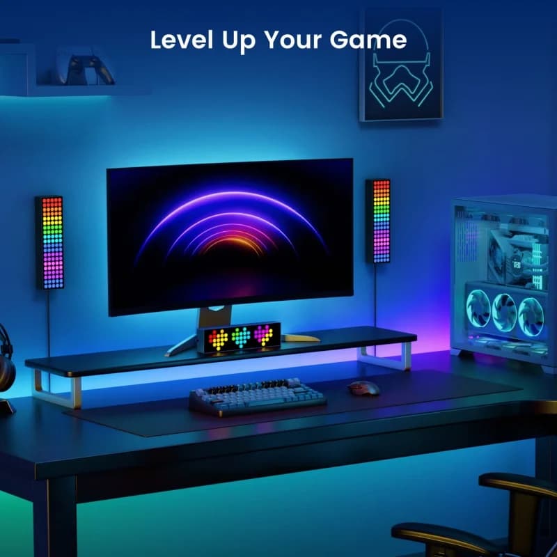 مكعب إضاءة ذكي من Yeelight، إضاءة ديناميكية RGB، إعدادات مسبقة للساعة والحروف والرموز التعبيرية، تحكم صوتي، متوافق مع Apple Home وGoogle وAlexa - 3
