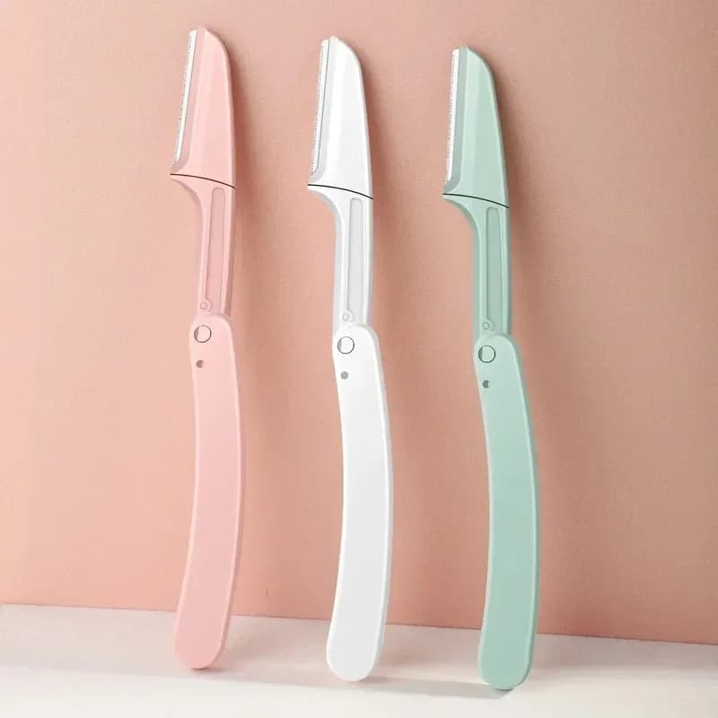 3 Pcs Eyebrow Trimmer for Ladies Face Eyebrow Shaper Shaver facial epilators for women Pocketknife Eyebrow profiler Hair Remover - 2