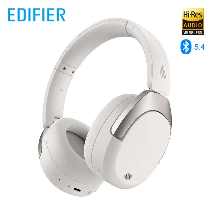 سماعات بلوتوث لاسلكية Edifier W830NB، إلغاء الضوضاء النشط، جودة صوت عالية الدقة، قابلة للطي، فوق الأذن، بلوتوث 5.4، LDAC، -45dB ANC، وقت تشغيل 94 ساعة