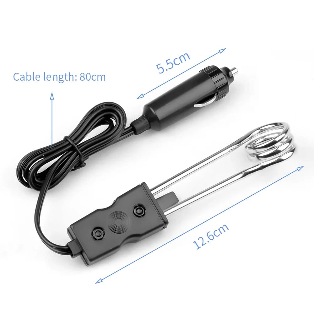 Portable 12V 24V Car Immersion Heater Portable High Quality Safe Warmer Fashion Durable Auto Electric Tea Coffee Water Heater - 5